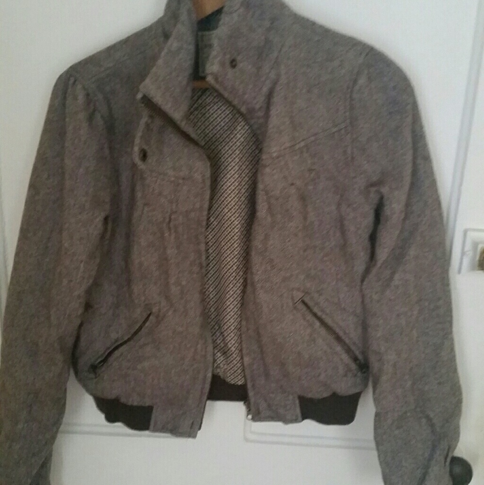 Herringbone bomber jacket M but will fit XS